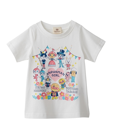 Tシャツ 子供服 ベビー アンパンマン 5柄から選べる 半袖 プリント AラインTシャツ 女の子 夏 トップス カットソー | 身長80/90/100cm | ニッセン nissen | ニッセン | 01
