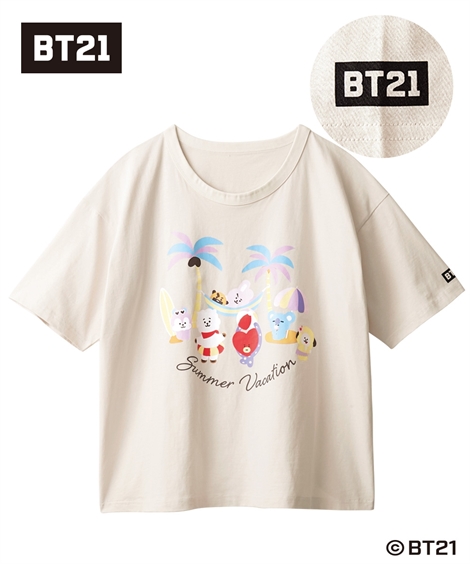 BT21×Loungedress　 Tシャツ　白　フリーサイズ Tシャツ(SUMMER) BT21 – LINE FRIENDS SQUARE JAPAN OFFICIAL