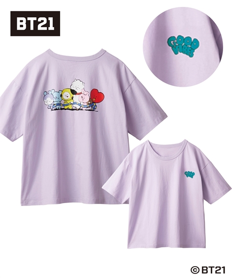 Tシャツ カットソー レディース BT21 ゆるシルエット プリント