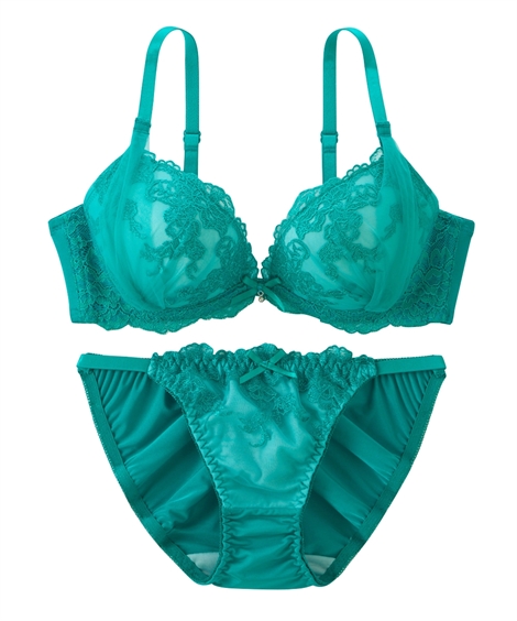 ダイアナ補正下着E70ブラジャーショーツLリーブグリーン ダイアナ補正下着E70ブラジャーショーツLリーブグリーン ダイアナ補正