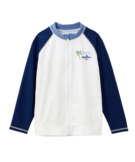 ニッセン（nissen） ラッシュガード キッズ サメ プリント 配色 男の子