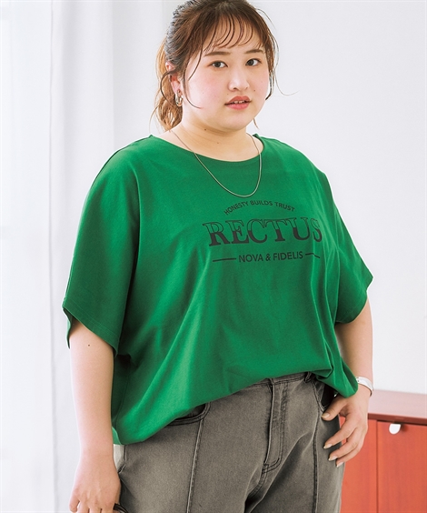 ニッセン（nissen） Tシャツ カットソー レディース ドルマン プリント