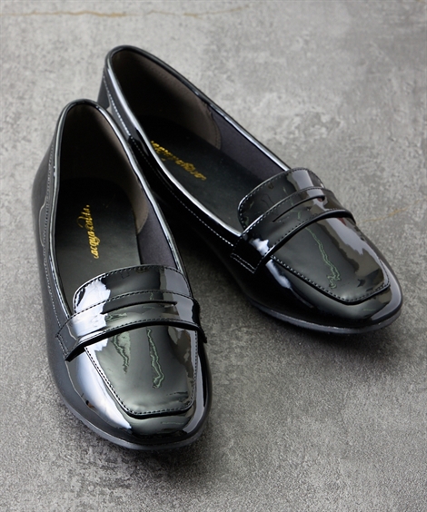 ニッセン（nissen） レディース ゆったり幅広 晴雨兼用 ローファー