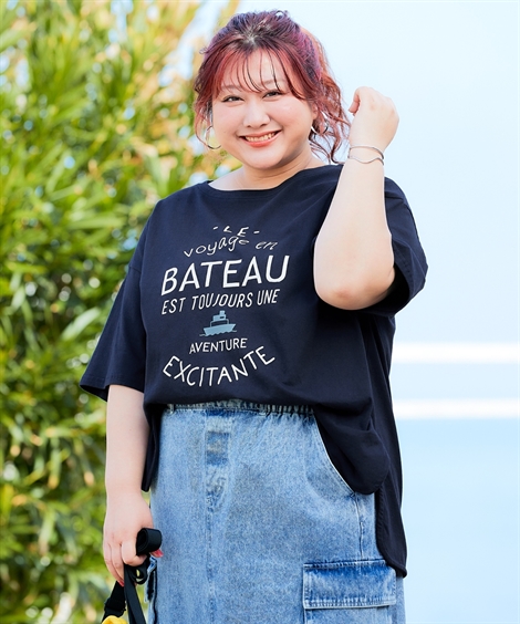 ニッセン（nissen） Tシャツ カットソー 大きいサイズ レディース 5分