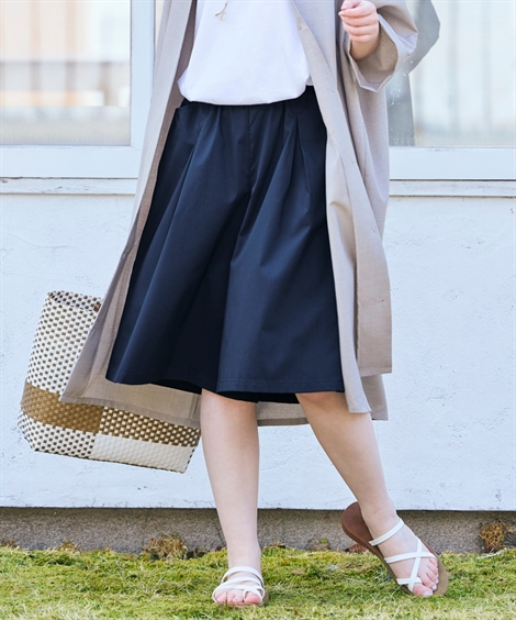 ニッセン（nissen） ガウチョパンツ レディース ストレッチ うす軽