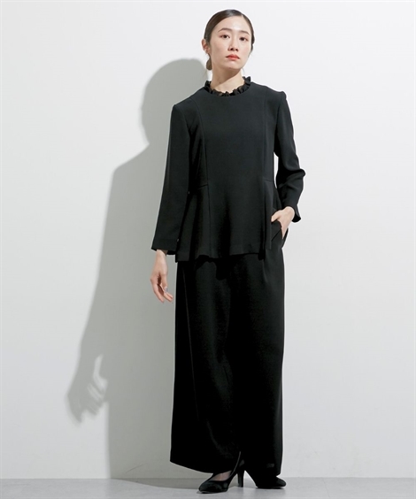 ニッセン 喪服 礼服 ブラックフォーマル レディース セットアップ LL