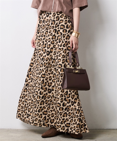 ニッセン（nissen） ロングスカート レディース レオパード柄ナロー