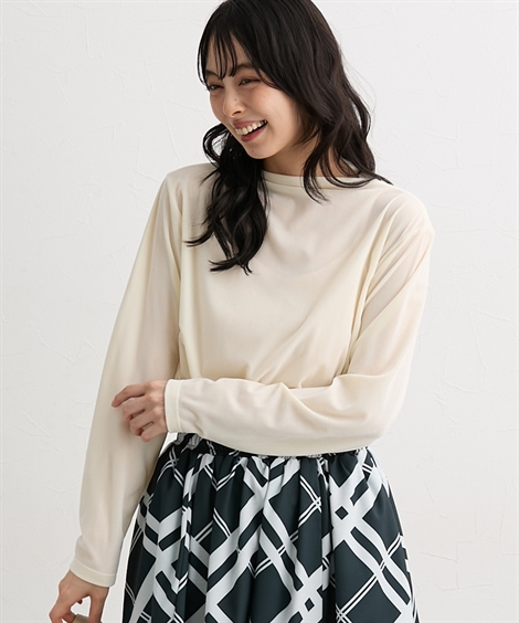 ニッセン（nissen） Tシャツ カットソー レディース シアーベロア