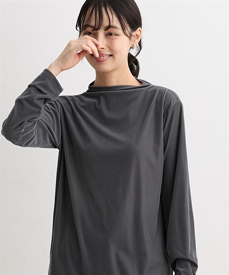 ニッセン（nissen） Tシャツ カットソー レディース シアーベロア