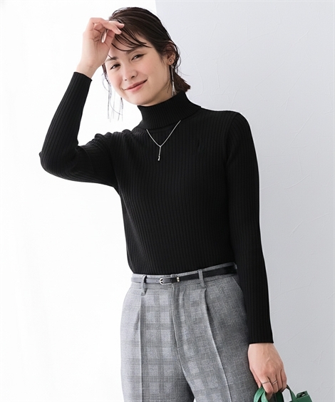 ニッセン（nissen） ニット セーター レディース リブタートルネック
