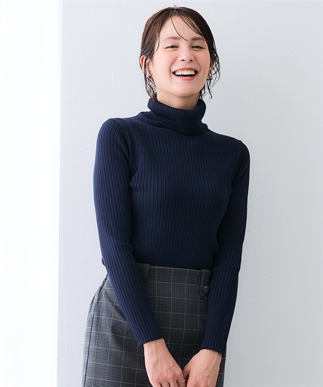 ニッセン（nissen） ニット セーター レディース リブタートルネック