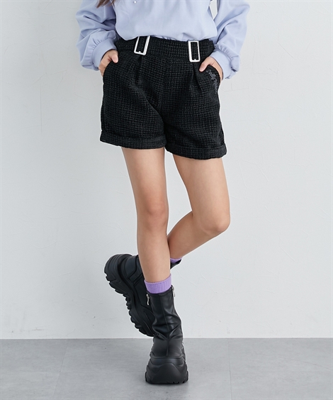 ニッセン（nissen） パンツ ズボン 子供服 キッズ ツイード ショート