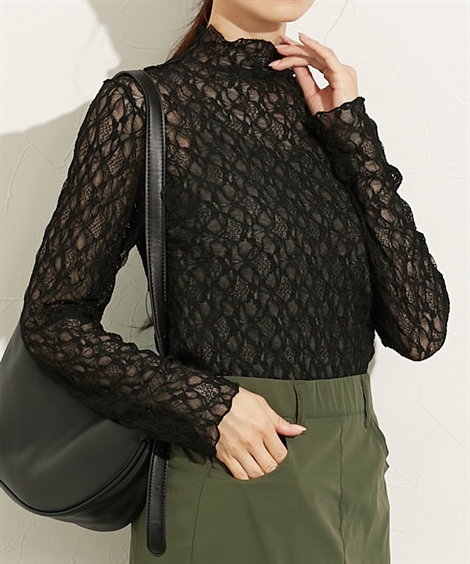 ニッセン（nissen） Tシャツ カットソー レディース ストレッチ レース