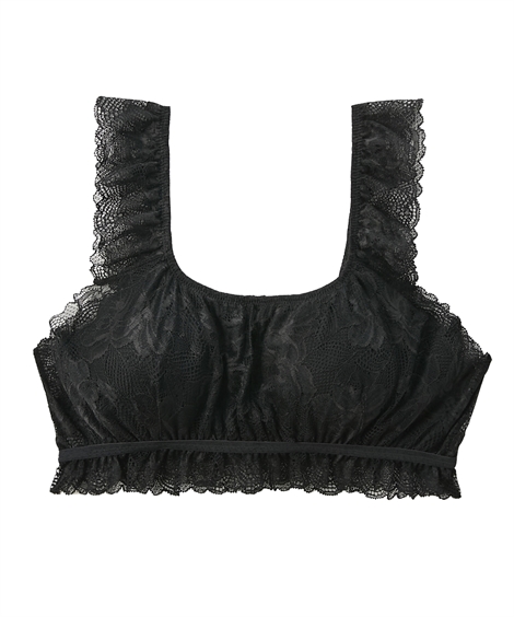 ノンワイヤーブラジャー レディース まるでNOブラ 総 レース ハーフトップ ブラジャー ノンワイヤー 女性 インナー | LL/3L | ニッセン nissen | ニッセン | 01