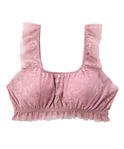 ノンワイヤーブラジャー レディース まるでNOブラ 総 レース ハーフトップ ブラジャー ノンワイヤー 女性 インナー | LL/3L | ニッセン nissen | ニッセン | 02