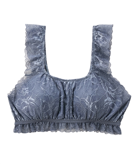ノンワイヤーブラジャー レディース まるでNOブラ 総 レース ハーフトップ ブラジャー ノンワイヤー 女性 インナー | LL/3L | ニッセン nissen | ニッセン | 03