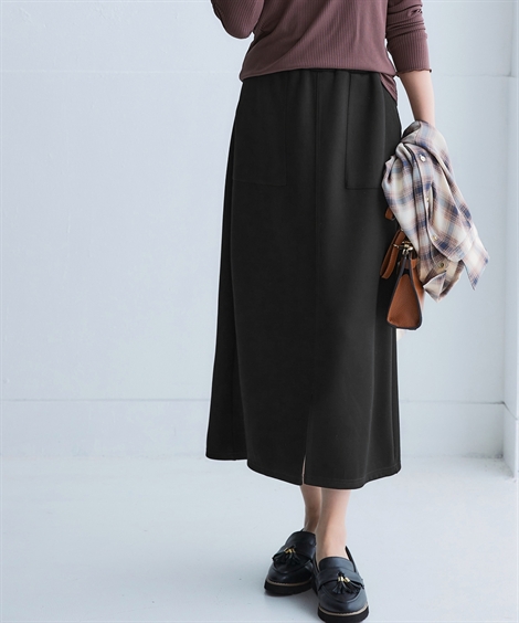 ブラック ロングスカート パンツスタイル Aラインサテンスカート(9号 ブラック): AIMER | エメ ｜ミマツ