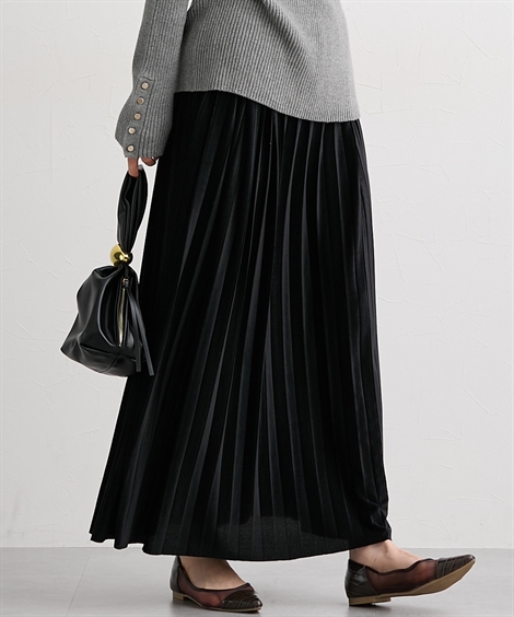 ニッセン（nissen） ロングスカート レディース ベロア プリーツ