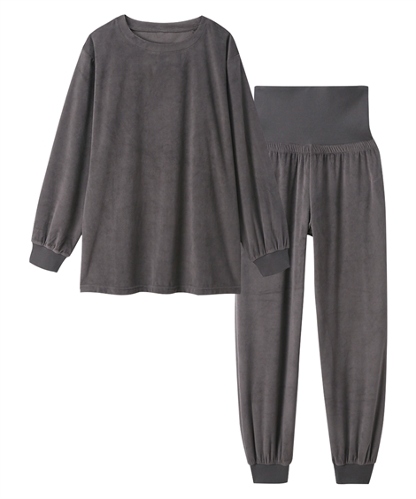 ニッセン（nissen） パジャマ 上下セット レディース ベロア ニット