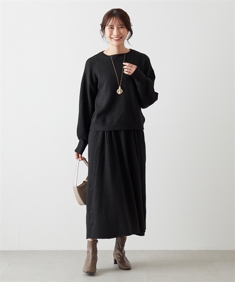 ニッセン（nissen） ニット セーター プルオーバー ＋ スカート