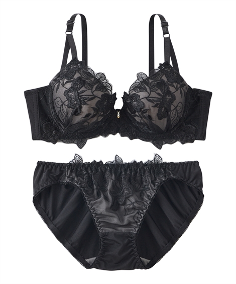 ニッセン（nissen） ブラジャー ショーツ セット レディース 脇高