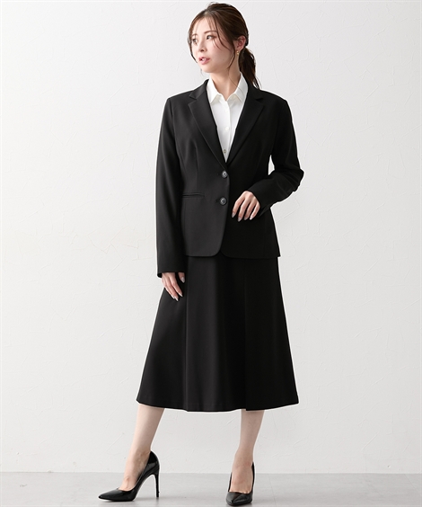 美品⭐︎theory URBAN 黒 ストレッチ 定番 スカートスーツ 2 ニッセン（nissen） 【店内全品☆送料無料！10/6 AM9:59まで】スーツ