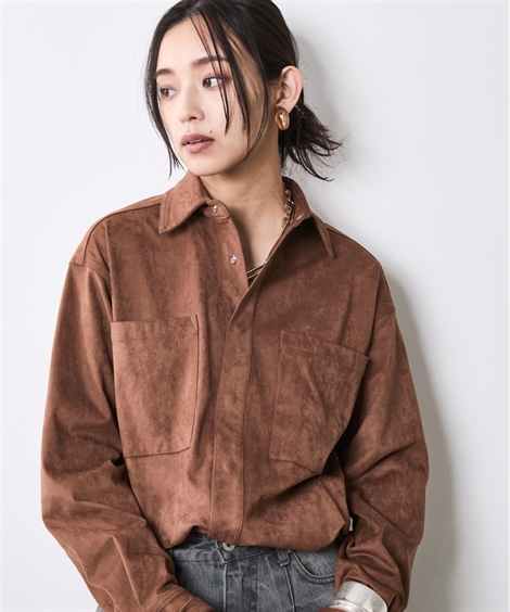 ニッセン（nissen） シャツ ブラウス レディース フェイクスエード