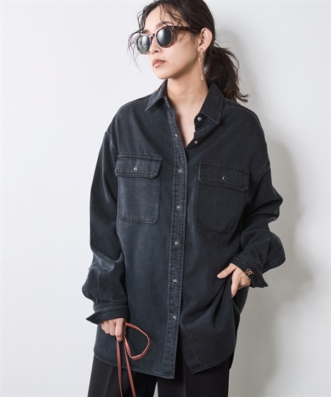 ニッセン（nissen） シャツ ブラウス レディース ソフト デニム シック