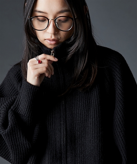 ニッセン（nissen） ニット セーター レディース ハイネック ジップ