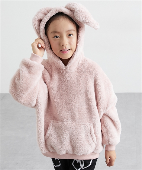ニッセン（nissen） トレーナー 子供服 キッズ ボア アニマル耳