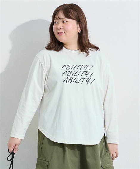 ニッセン（nissen） Tシャツ カットソー レディース ロゴ プリント