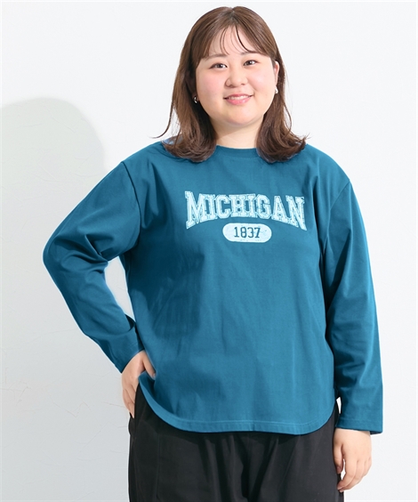ニッセン（nissen） Tシャツ カットソー レディース ロゴ プリント