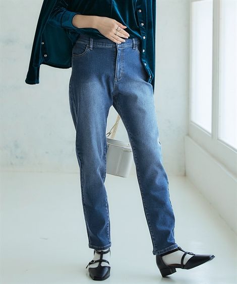 ニッセン（nissen） スキニー パンツ レディース 裏起毛 ストレッチ