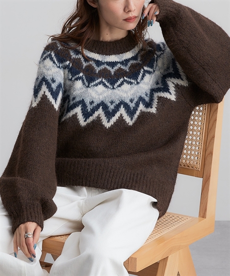 ニッセン（nissen） ニット セーター レディース ノルディック求心柄