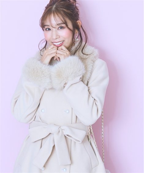 ニッセン（nissen） コート アウター レディース 衿元フェイクファー