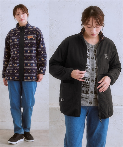 ブルゾンレディース ニッセン（nissen） ジャケット アウター レディース moz モズ 総柄