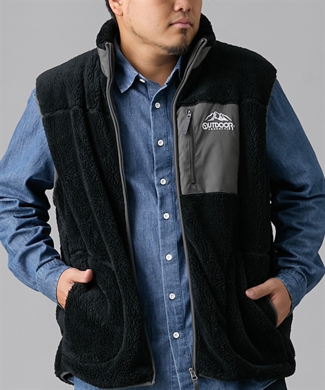 ニッセン（nissen） OUTDOOR ベスト メンズ ボアフリース アウトドア