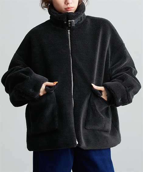 ニッセン（nissen） アウター レディース 2WAY襟着用テディベアボアZIP