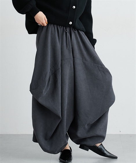 ニッセン（nissen） ワイドパンツ レディース ツイル起毛ゆったり