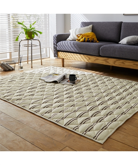 ニッセン（nissen） ラグ カーペット 絨毯 洗えるキルトラグ