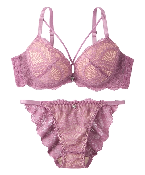 ニッセン（nissen） ブラジャー ショーツ セット レディース 脇高