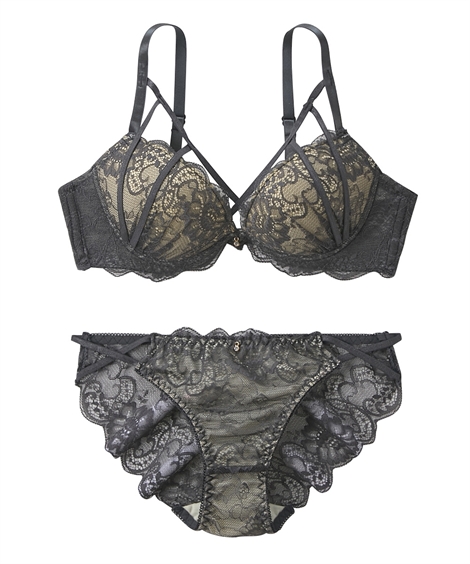 ニッセン（nissen） ブラジャー ショーツ セット レディース クロス