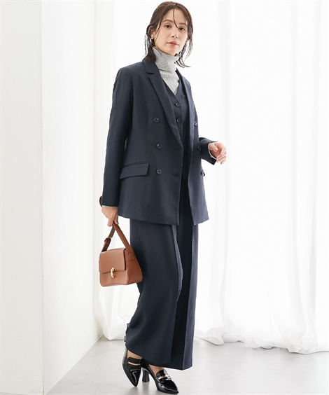 ニッセン（nissen） スーツ レディース 3つ揃え ダブルブレスト