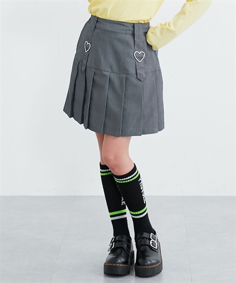 ニッセン（nissen） スカッツ 子供服 キッズ 飾り ベルト付 プリーツ