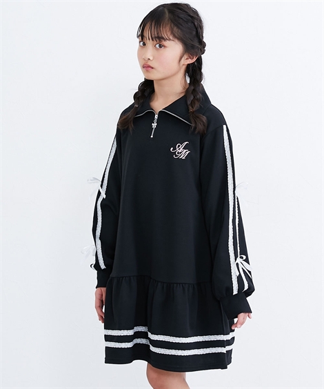 ニッセン（nissen） ワンピース 子供服 キッズ ハーフ ジップ