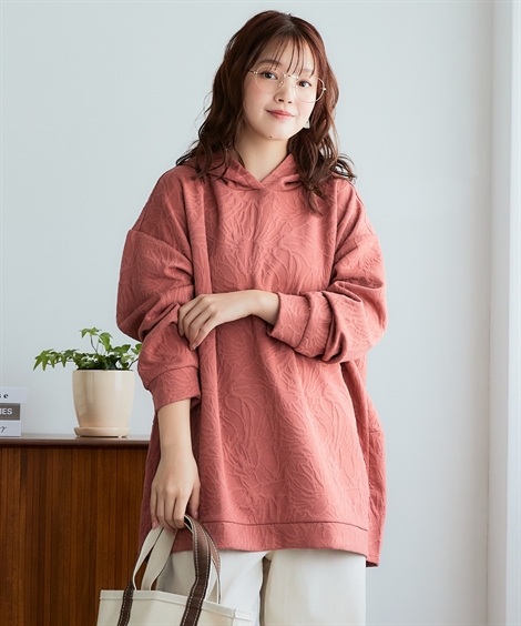 ニッセン（nissen） パーカー レディース ふくれフラワージャガード