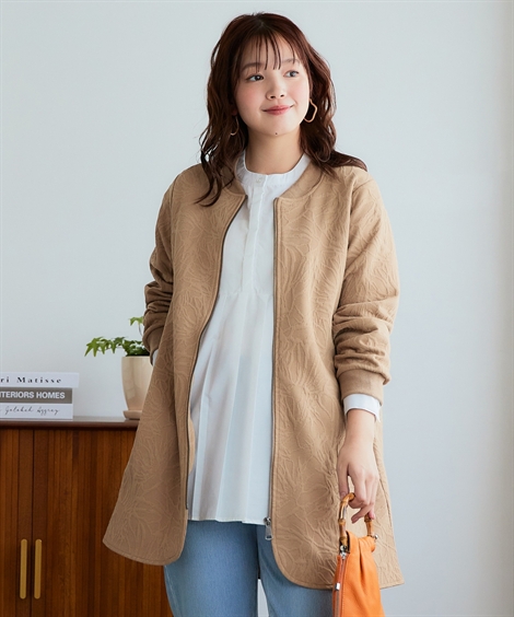 ニッセン(nissen) ジャケット アウター レディース ふくれフラワー ニッセン(nissen) ジャケット アウター レディース ふくれフラワー