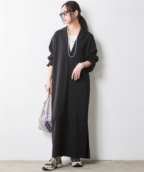 ニッセン（nissen） ワンピース ロング マキシ レディース テーラード