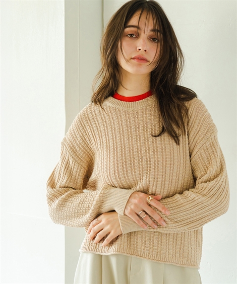 ニット/セーター MELTIS YARN T-SHIRT KNIT CASH BEIGE MSCH COPENHAGEN - MSCHAcentia Rachelle Pullover – Knitted High Neck