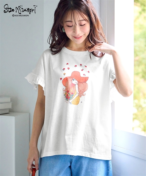 ニッセン（nissen） トップス Tシャツ カットソー レディース 水森亜土